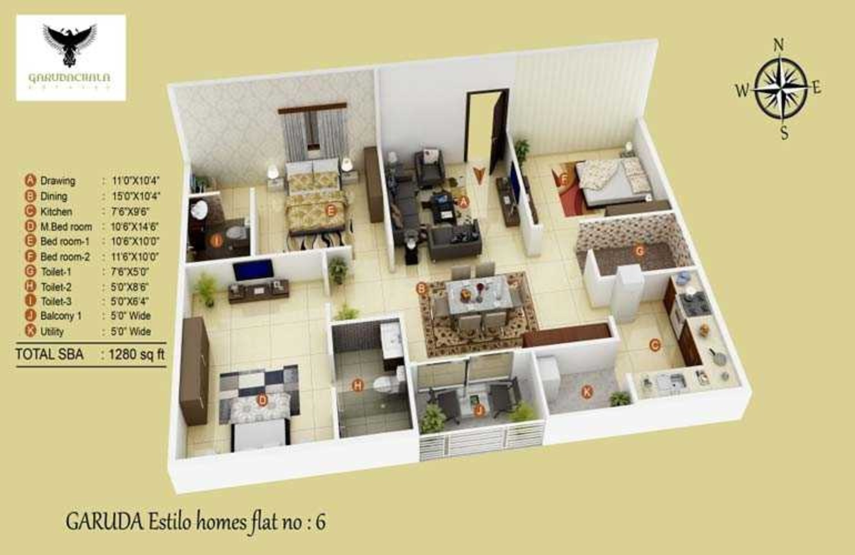 garuda estilo homes apartment 2bhk 1280sqft61