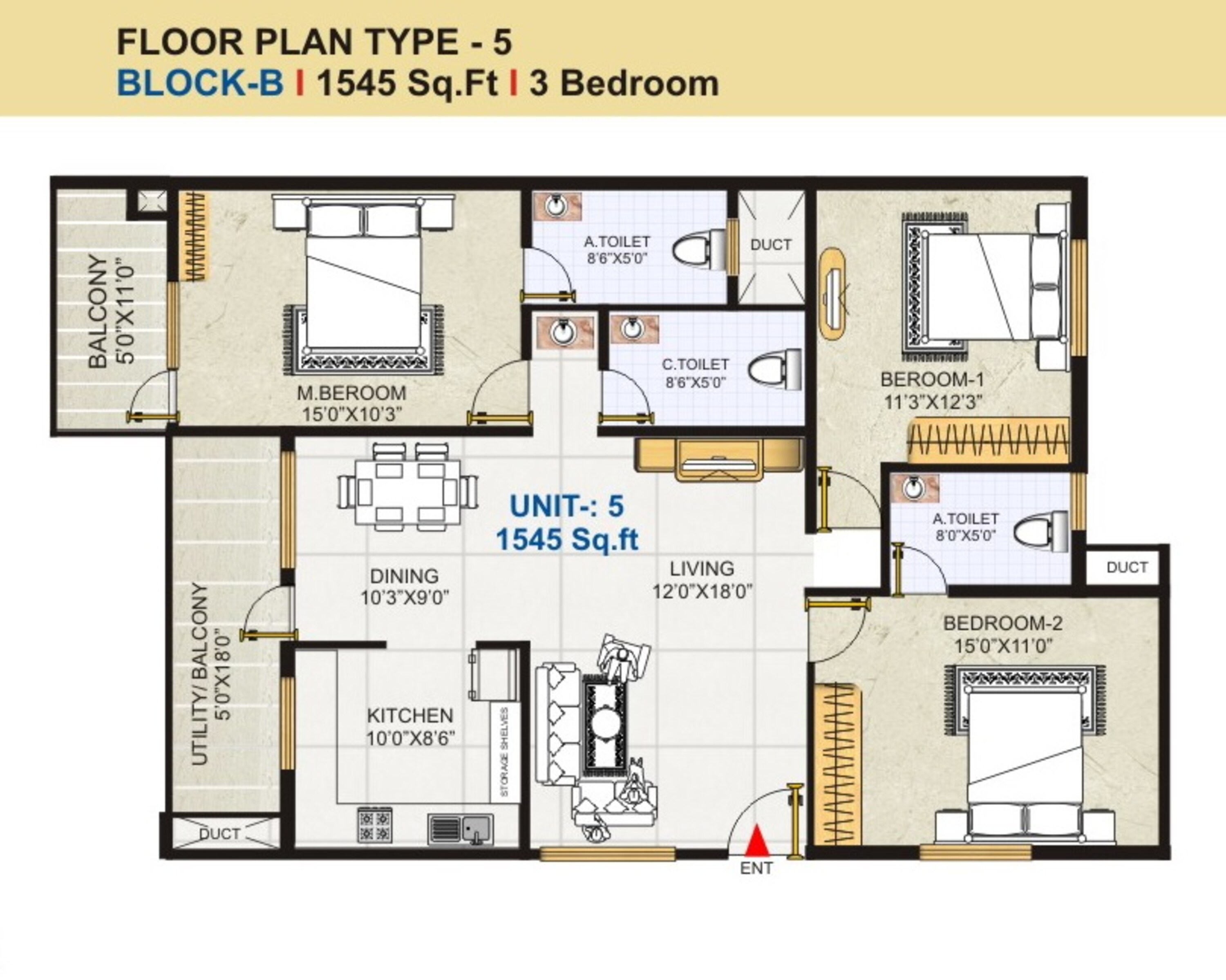 gk golden city apartment 3bhk 1545sqft101