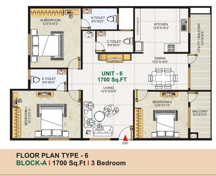 gk golden city apartment 3bhk 1700sqft101