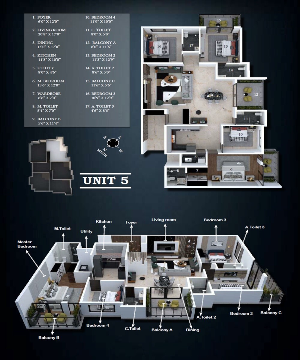 4 BHK 2600 Sq. Ft. Apartment