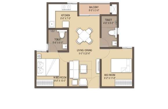 gm orchid enclave apartment 2bhk 770sqft21
