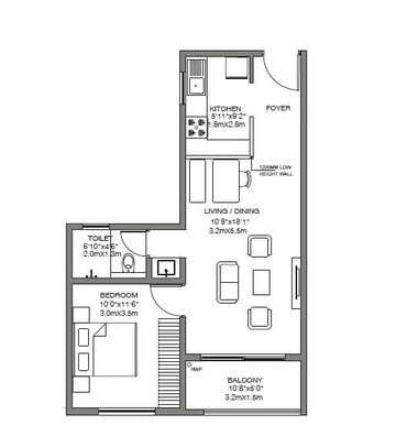  1 BHK Apartment at Godrej 24 Sarjapur, Sarjapur Road – for Rent