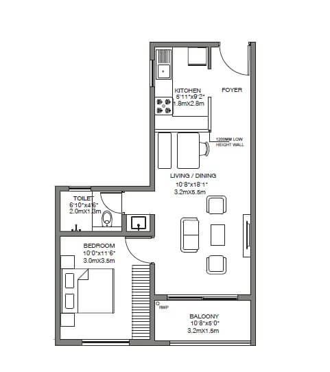 Other, godrej-24-sarjapur 1 Bedroom 653 Sq.Ft. Apartment In Sarjapur Road Bangalore 9160770