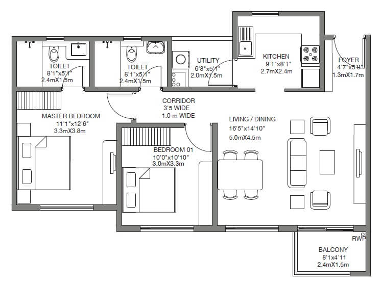 Other, godrej-24-sarjapur 2 Bedroom 1114 Sq.Ft. Apartment In Sarjapur Road Bangalore 9463627