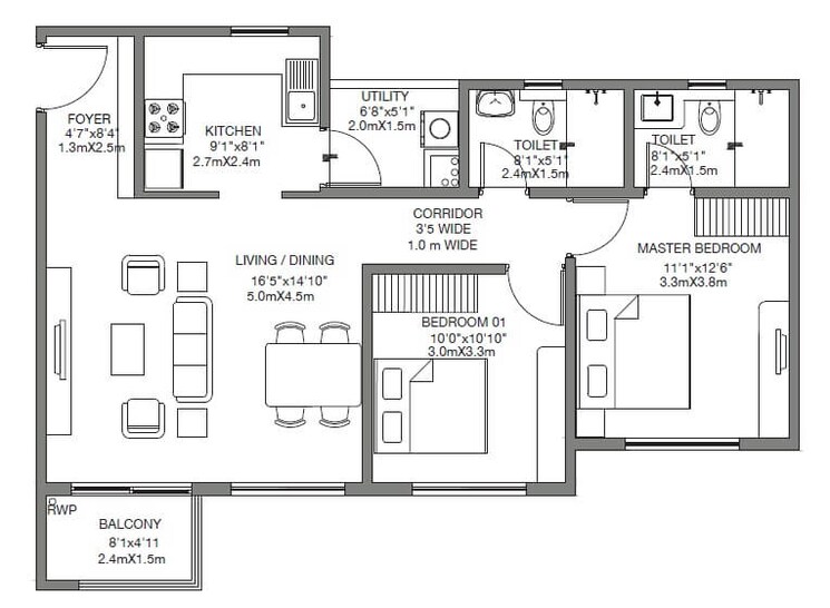Other, godrej-24-sarjapur 2 Bedroom 1129 Sq.Ft. Apartment In Sarjapur Road Bangalore 9215395