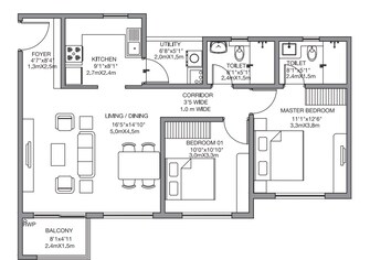 2 BHK Apartment For Rent in Godrej 24 Sarjapur Sarjapur Road Bangalore  8040385