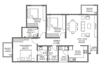 3 BHK Apartment For Rent in Godrej 24 Sarjapur Sarjapur Road Bangalore  8142316