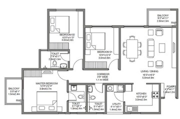  3 BHK Apartment at Godrej 24 Sarjapur, Sarjapur Road – for Rent