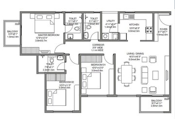  3 BHK Apartment at Godrej 24 Sarjapur, Sarjapur Road – for Rent