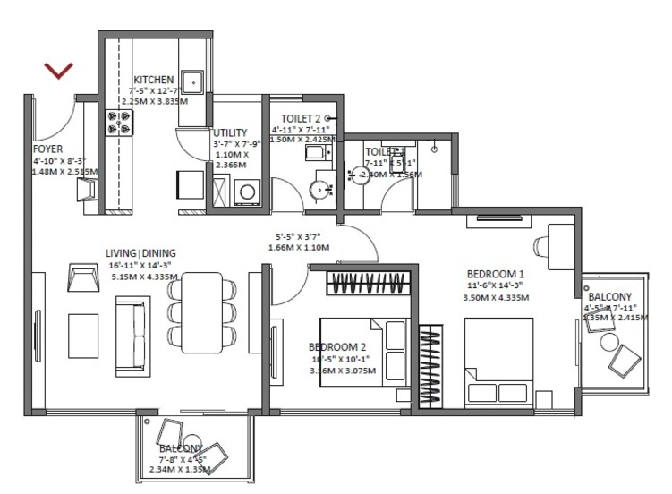 godrej air apartment 2bhk 1250sqft 1