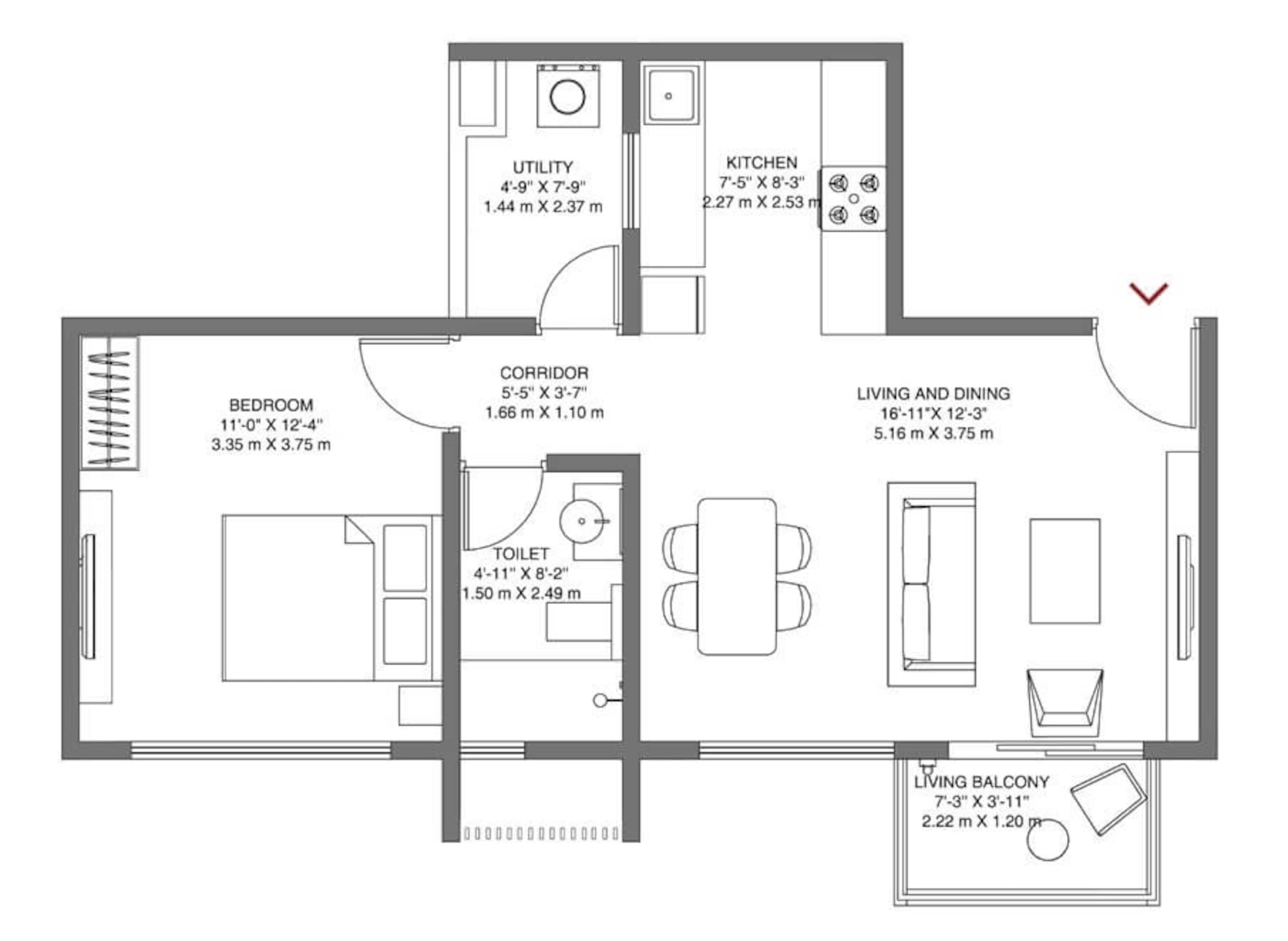 godrej air nxt apartment 1bhk 510sqft 61
