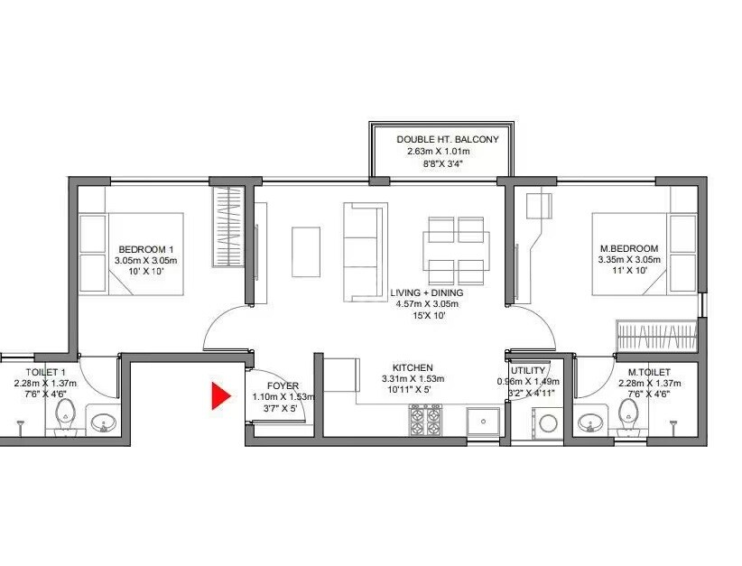  2 BHK Apartment at Godrej Ananda, Bagaluru – for Sale