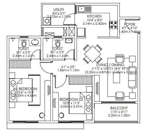 Other, godrej-aqua 2 Bedroom 1140 Sq.Ft. Apartment In International Airport Road Bangalore 9388870