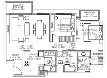  2 BHK Apartment at Godrej Aqua, International Airport Road – for Rent