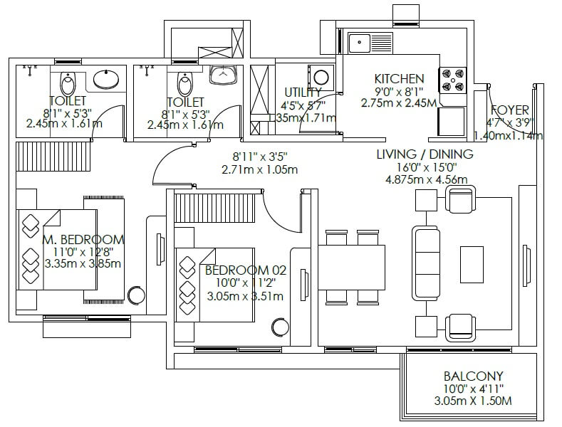 Other, godrej-aqua 2 Bedroom 774 Sq.Ft. Apartment In International Airport Road Bangalore 8774911