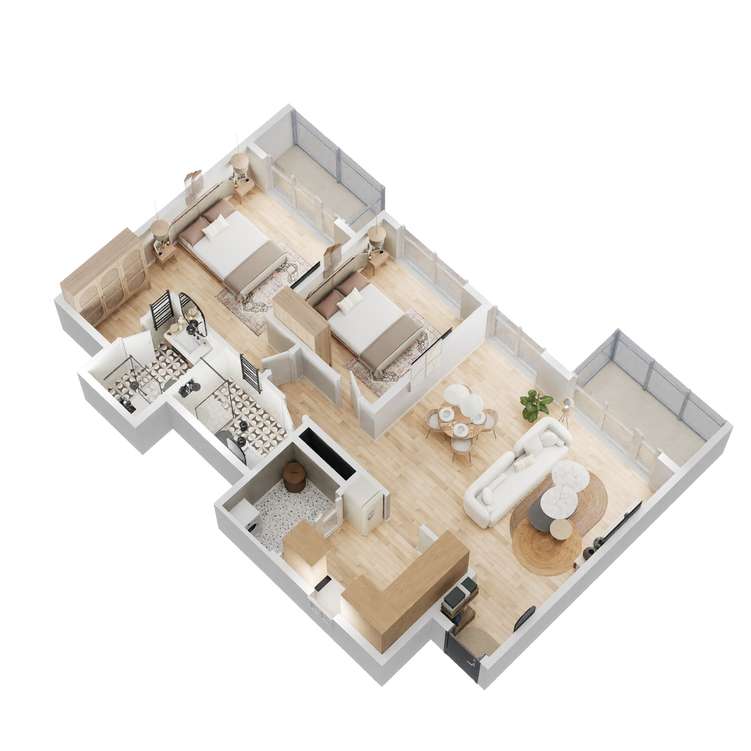 godrej aqua apartment 2bhk 1258sqft121