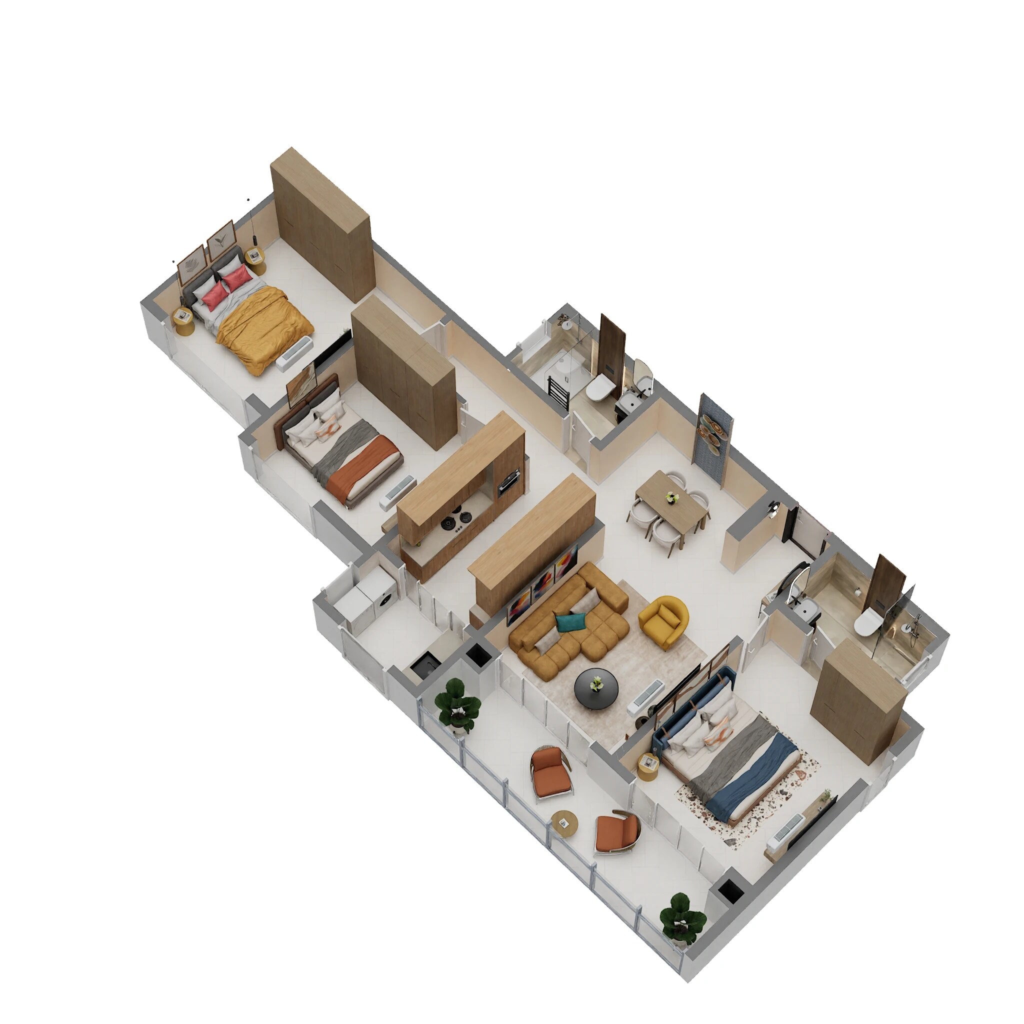 3 BHK 1593 Sq. Ft. Apartment