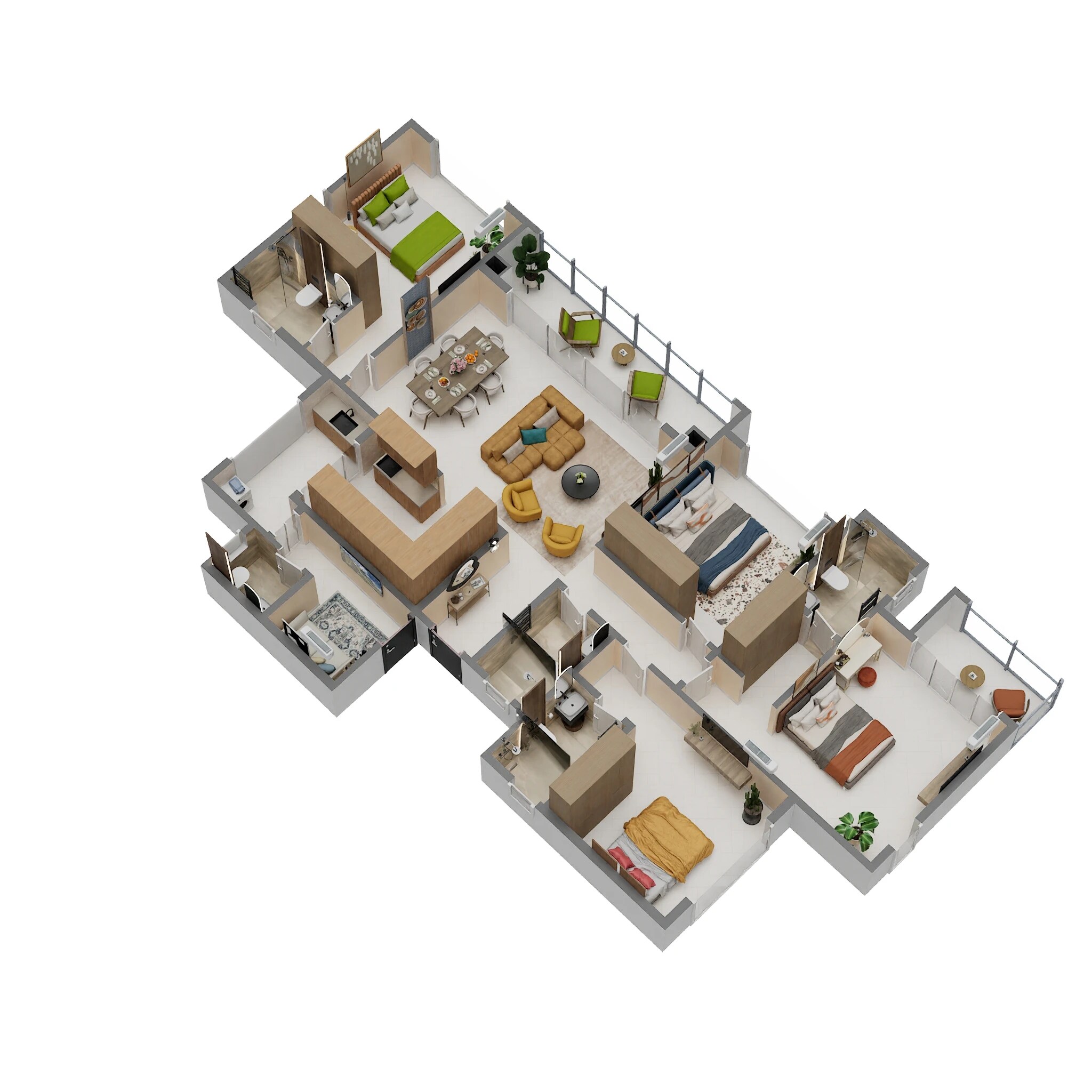 4 BHK 2506 Sq. Ft. Apartment