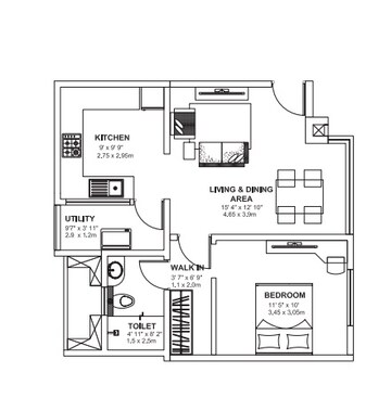  1 BHK Apartment at Godrej Avenues, Yelahanka – for Rent