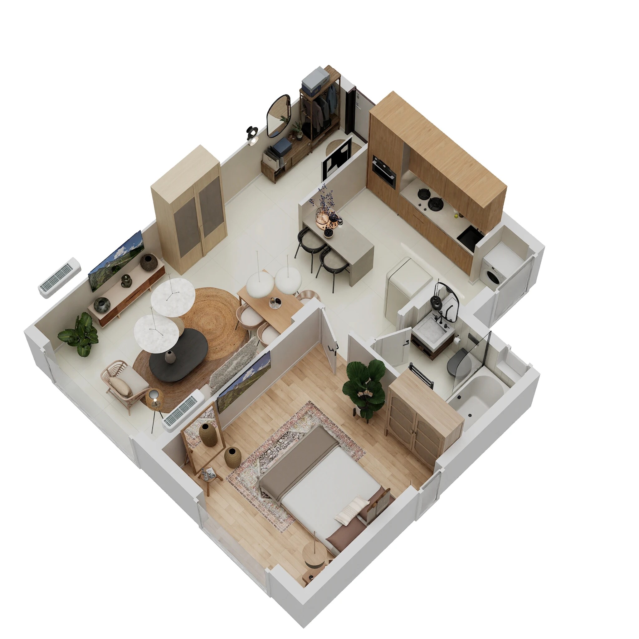 Floor plan of 1 BHK 638 Sq. Ft. Apartment in Godrej E City, Bangalore