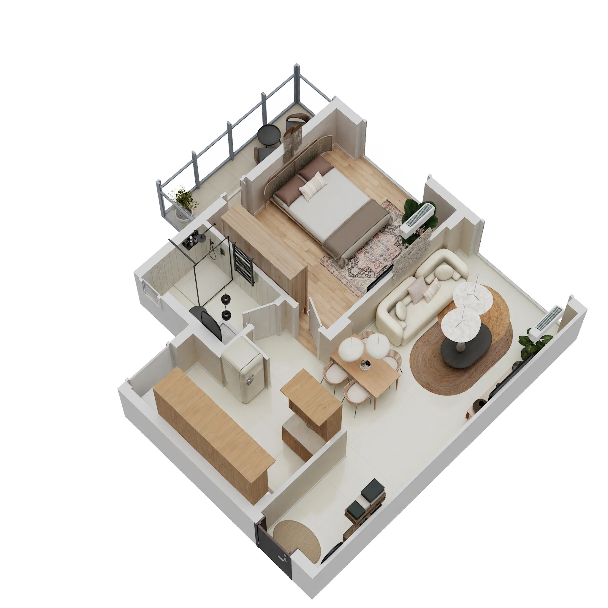 Floor plan of 1 BHK 715 Sq. Ft. Apartment in Godrej E City, Bangalore