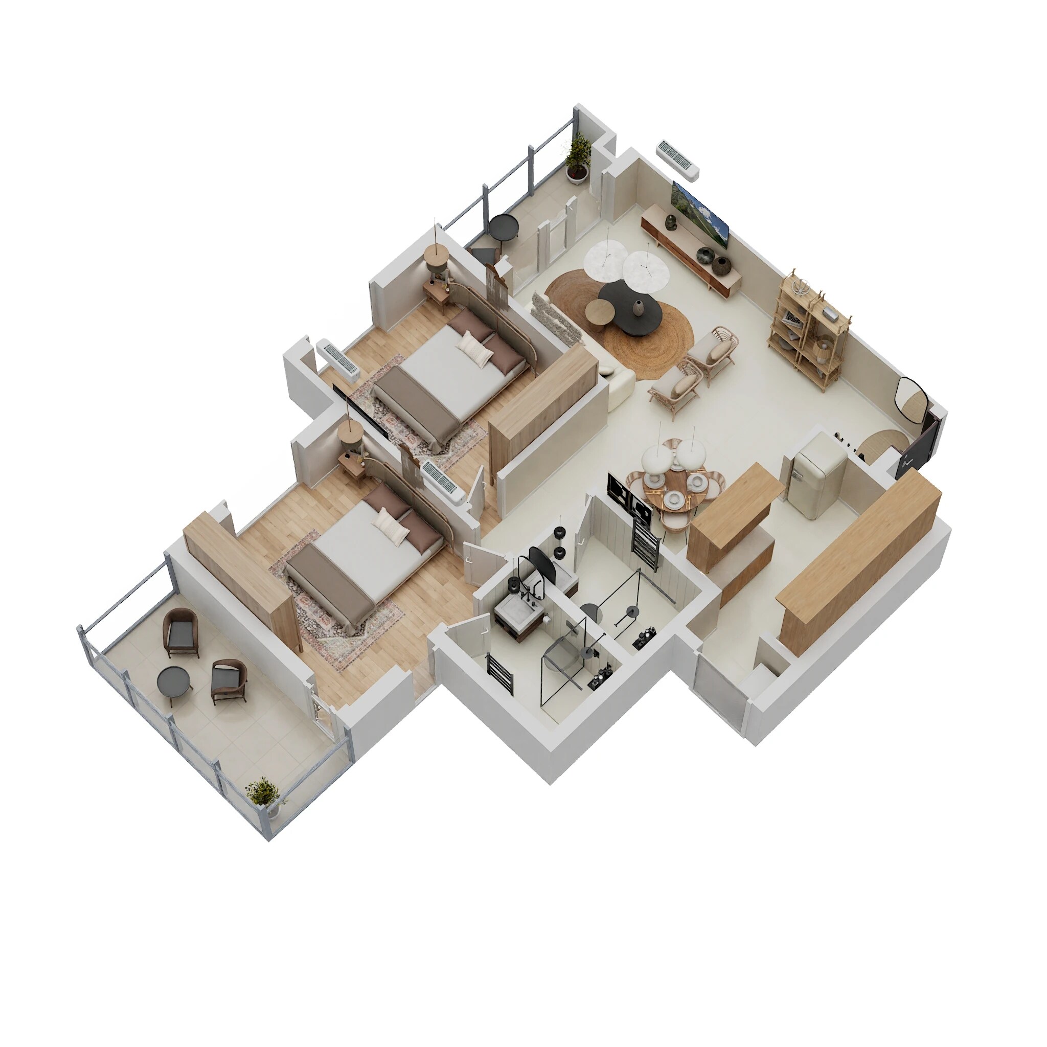 Floor plan of 2 BHK 1339 Sq. Ft. Apartment in Godrej E City, Bangalore