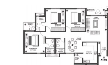  3 BHK Apartment at Godrej E City, Electronic City Phase I – for Rent