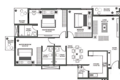 Other, godrej-e-city 3 Bedroom 1652 Sq.Ft. Apartment In Electronic City Phase I Bangalore 8888708