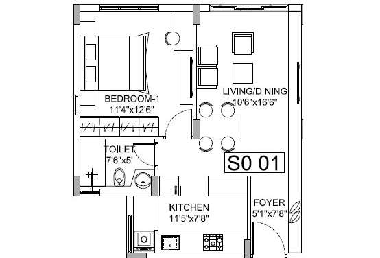 godrej e city phase iii apartment 1 bhk 699sqft 20223818113819