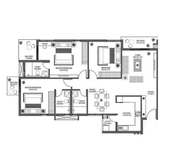 Godrej E City Phase III Floor Plans - Electronic City Phase I, Bangalore