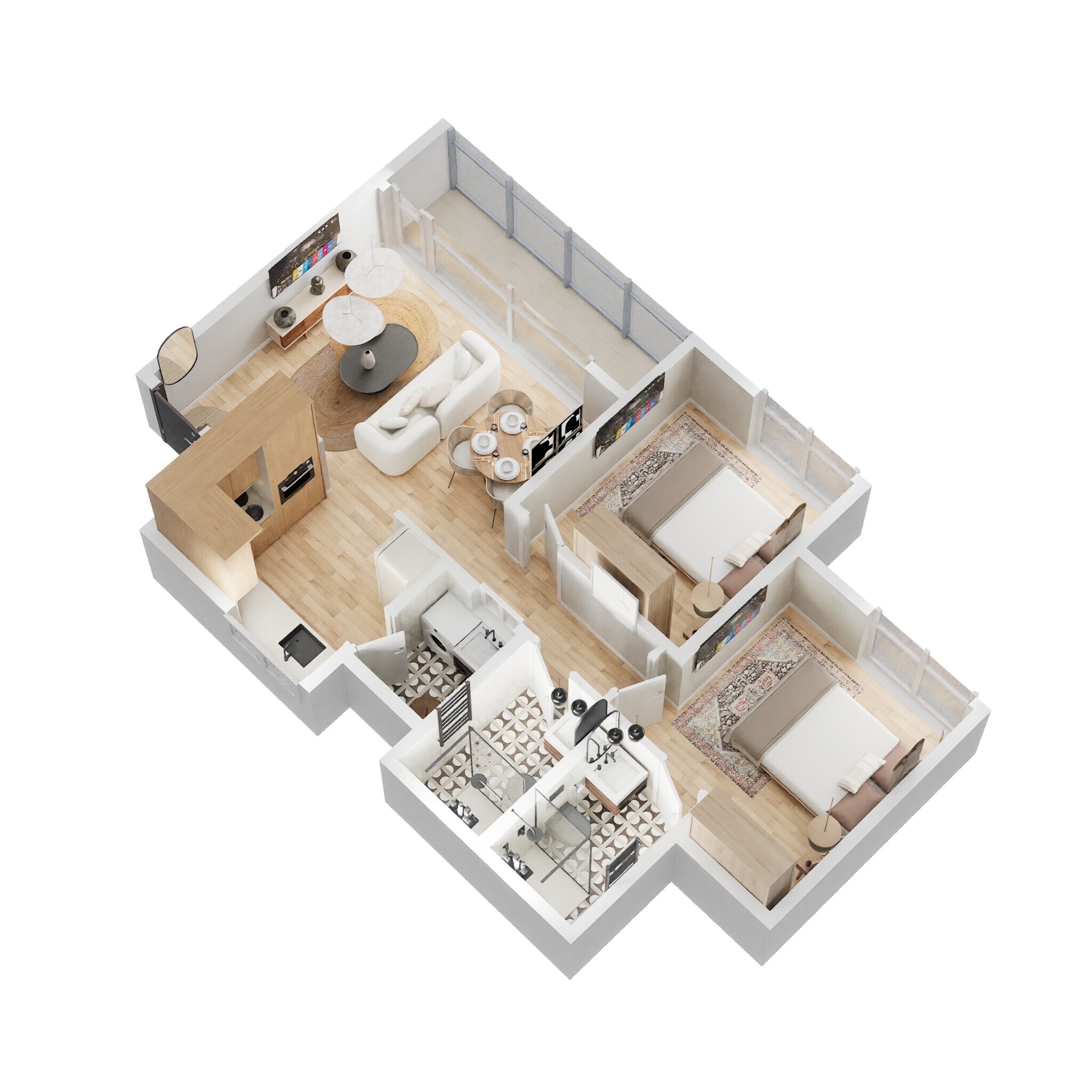 2 BHK 1137 Sq. Ft. Apartment