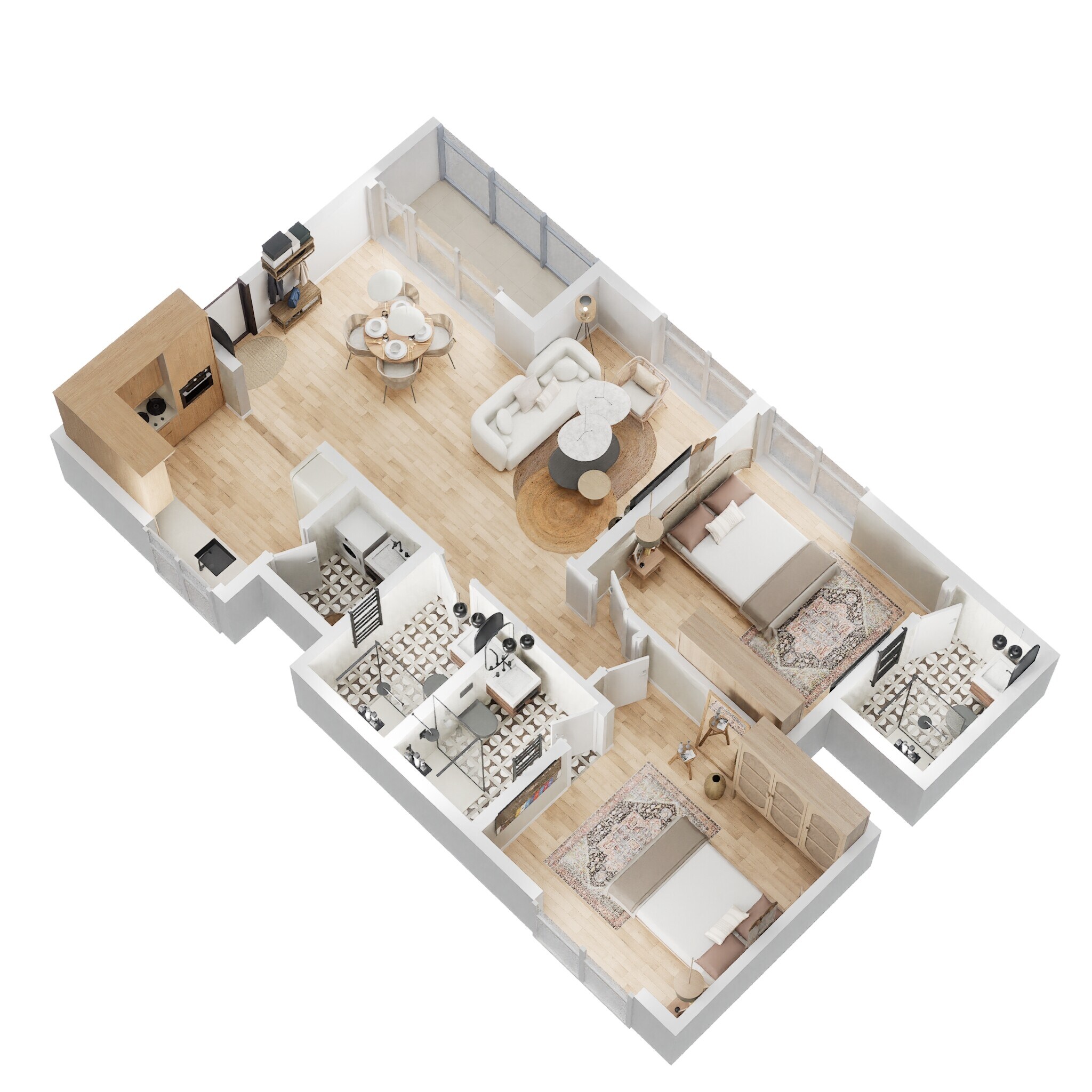 2 BHK 1343 Sq. Ft. Apartment