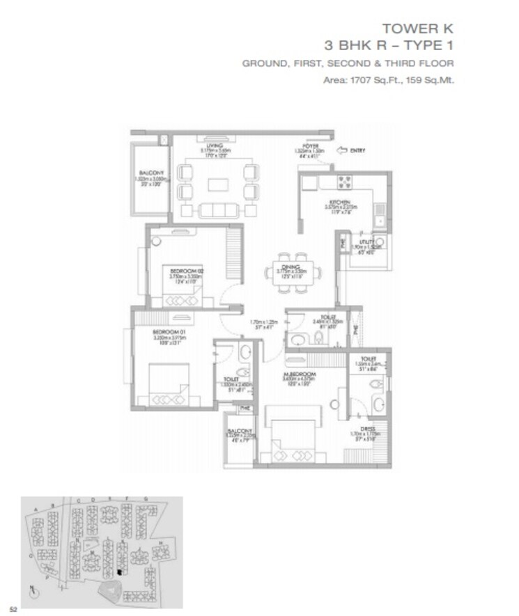 Other, godrej-eternity 3 Bedroom 1707 Sq.Ft. Apartment In Kanakapura Road Bangalore 8765052