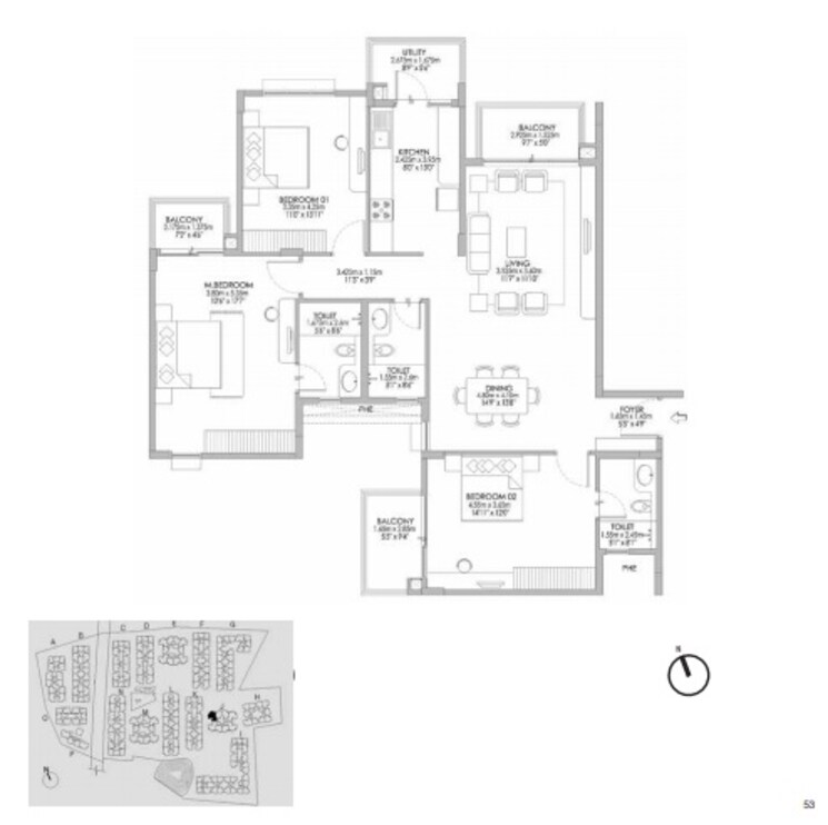 Other, godrej-eternity 3 Bedroom 1938 Sq.Ft. Apartment In Kanakapura Road Bangalore 9015508