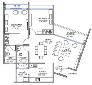  2 BHK Apartment at Godrej Lake Gardens, Sarjapur Road – for Sale