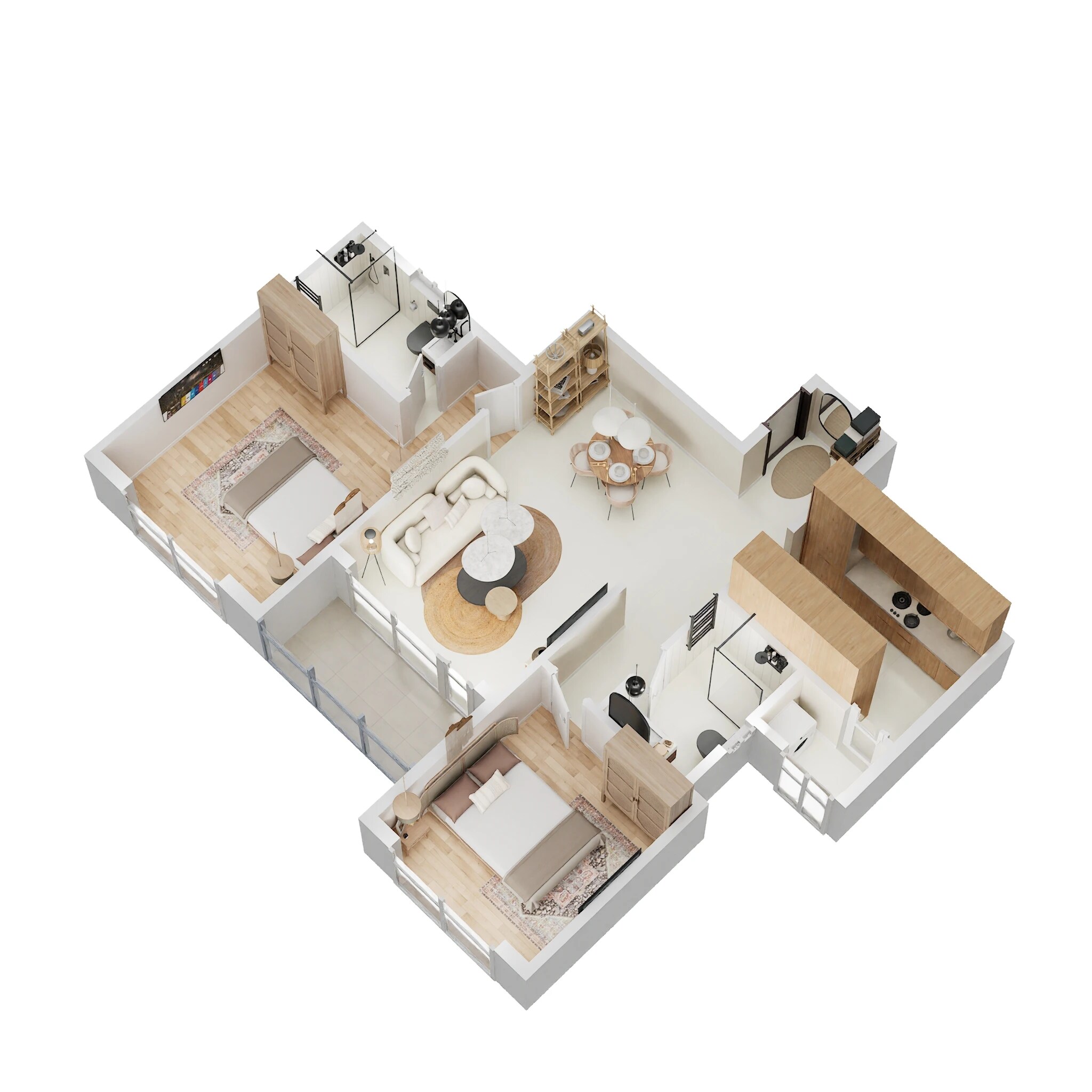 2 BHK 1245 Sq. Ft. Apartment