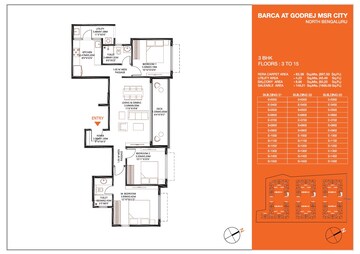  3 BHK Apartment at Godrej MSR City, Shettigere – for Sale