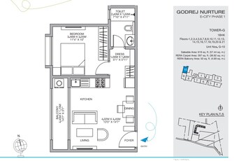 1 BHK Apartment For Rent in Godrej Nurture Electronic City Electronic City Phase I Bangalore  8132486