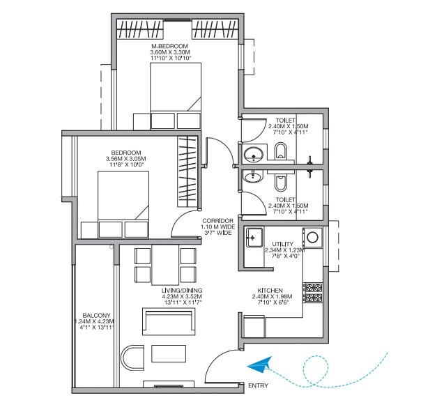  2 BHK Apartment at Godrej Nurture Electronic City, Shikaripalya – for Sale