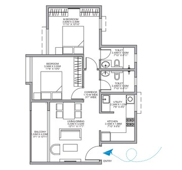  2 BHK Apartment at Godrej Nurture Electronic City, Electronic City Phase I – for Rent