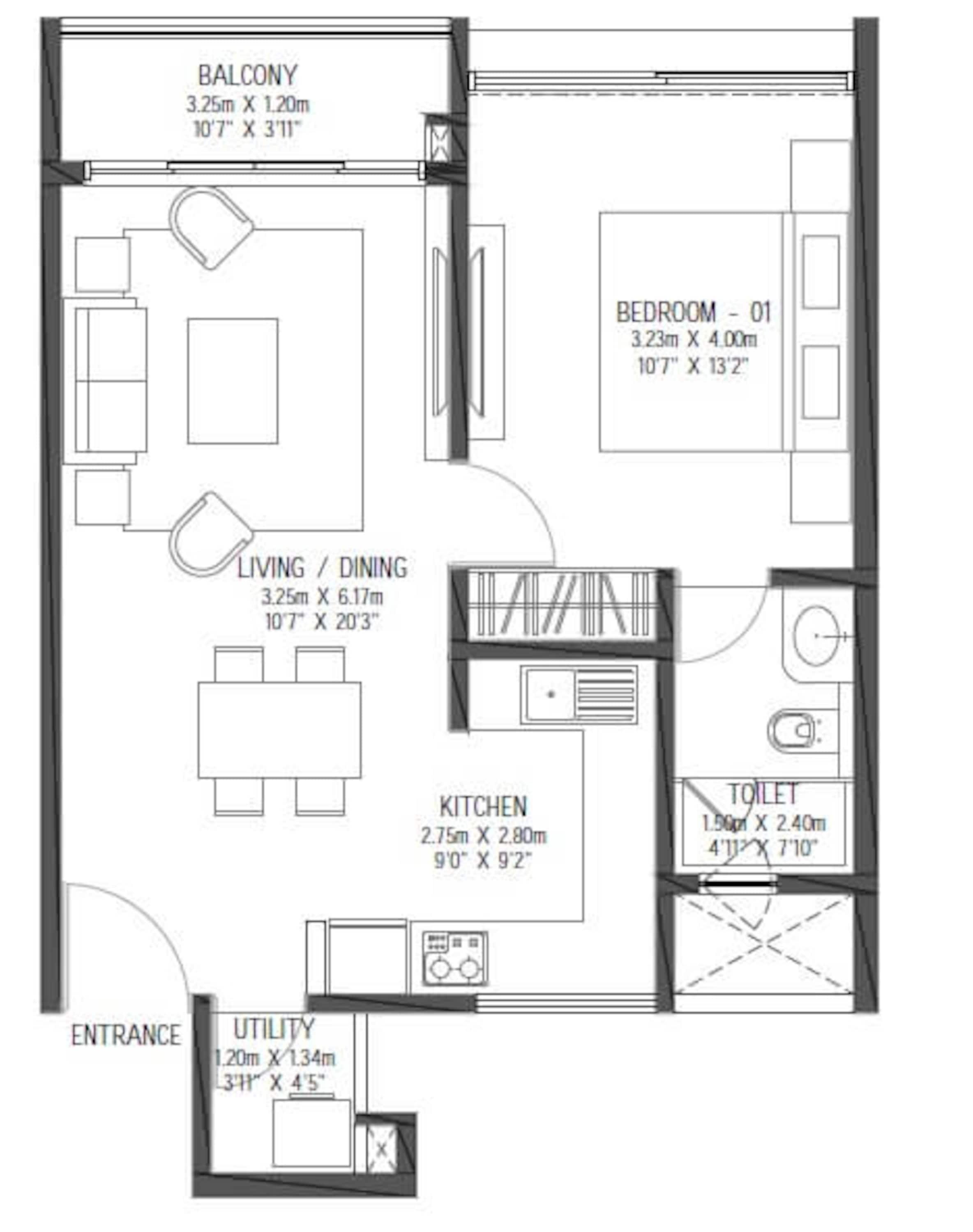 godrej reflections apartment 1bhk 774sqft 1