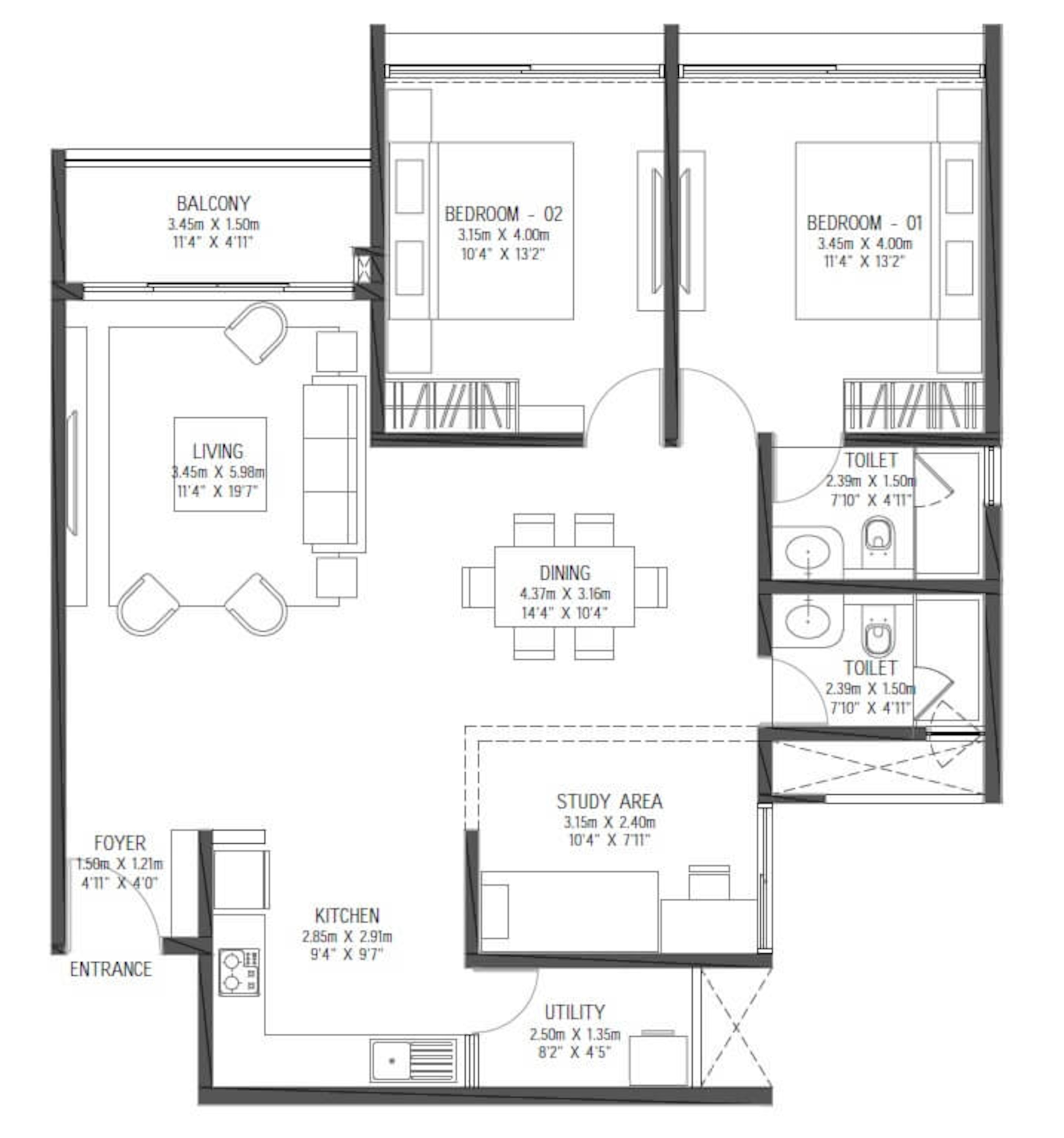 godrej reflections apartment 3bhk 1483sqft 1