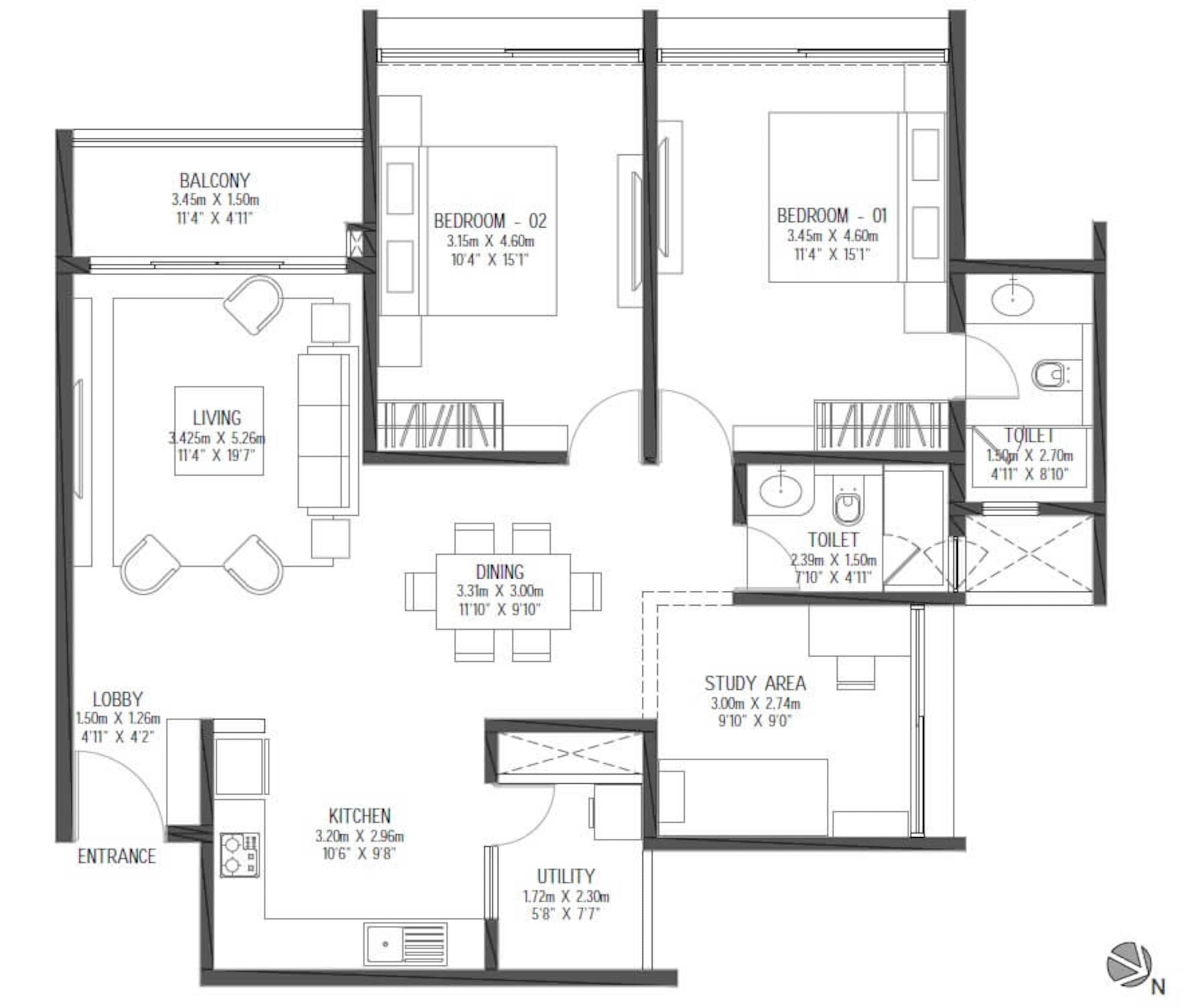 godrej reflections apartment 3bhk 1494sqft 1
