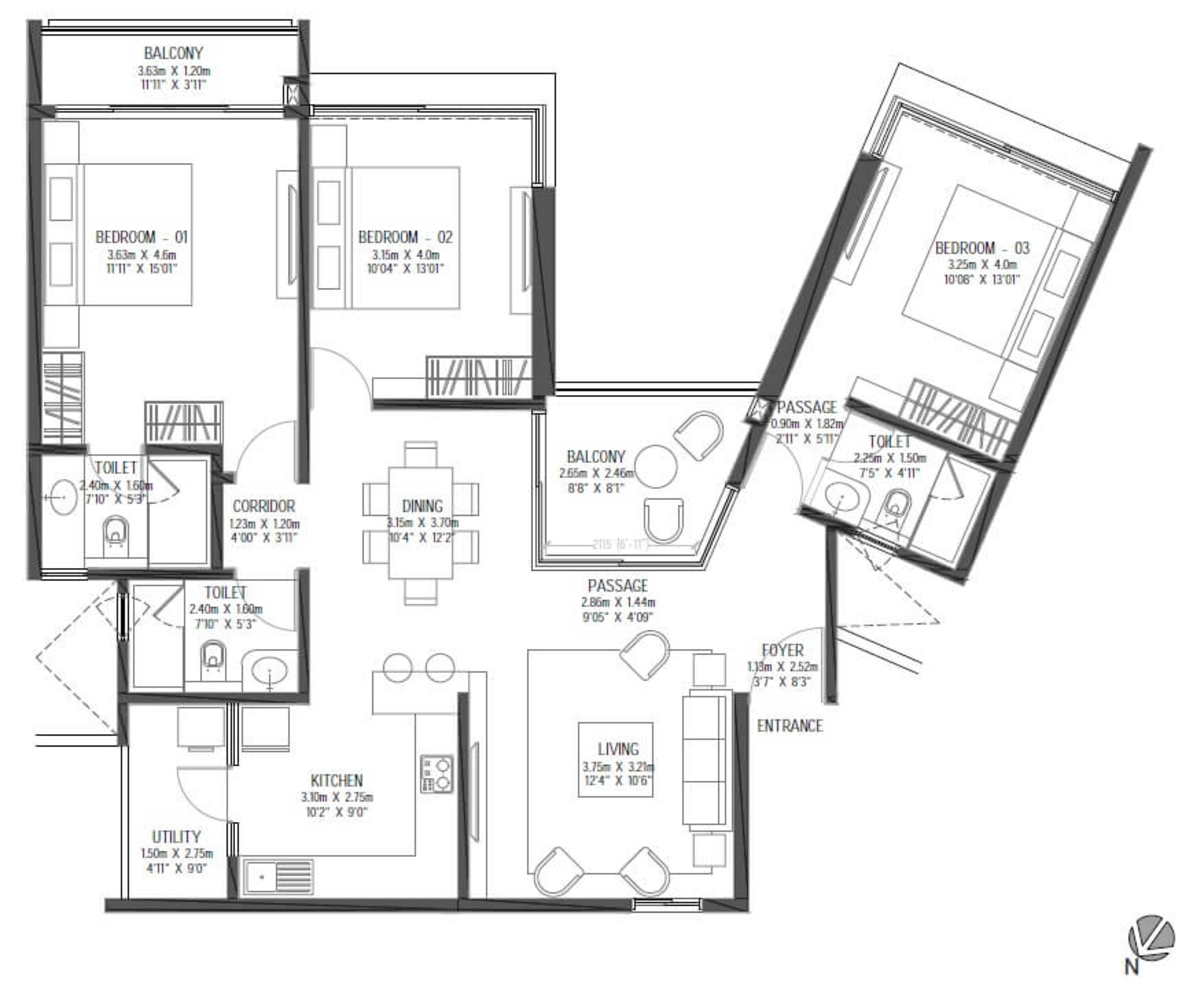 godrej reflections apartment 3bhk 1755sqft 1
