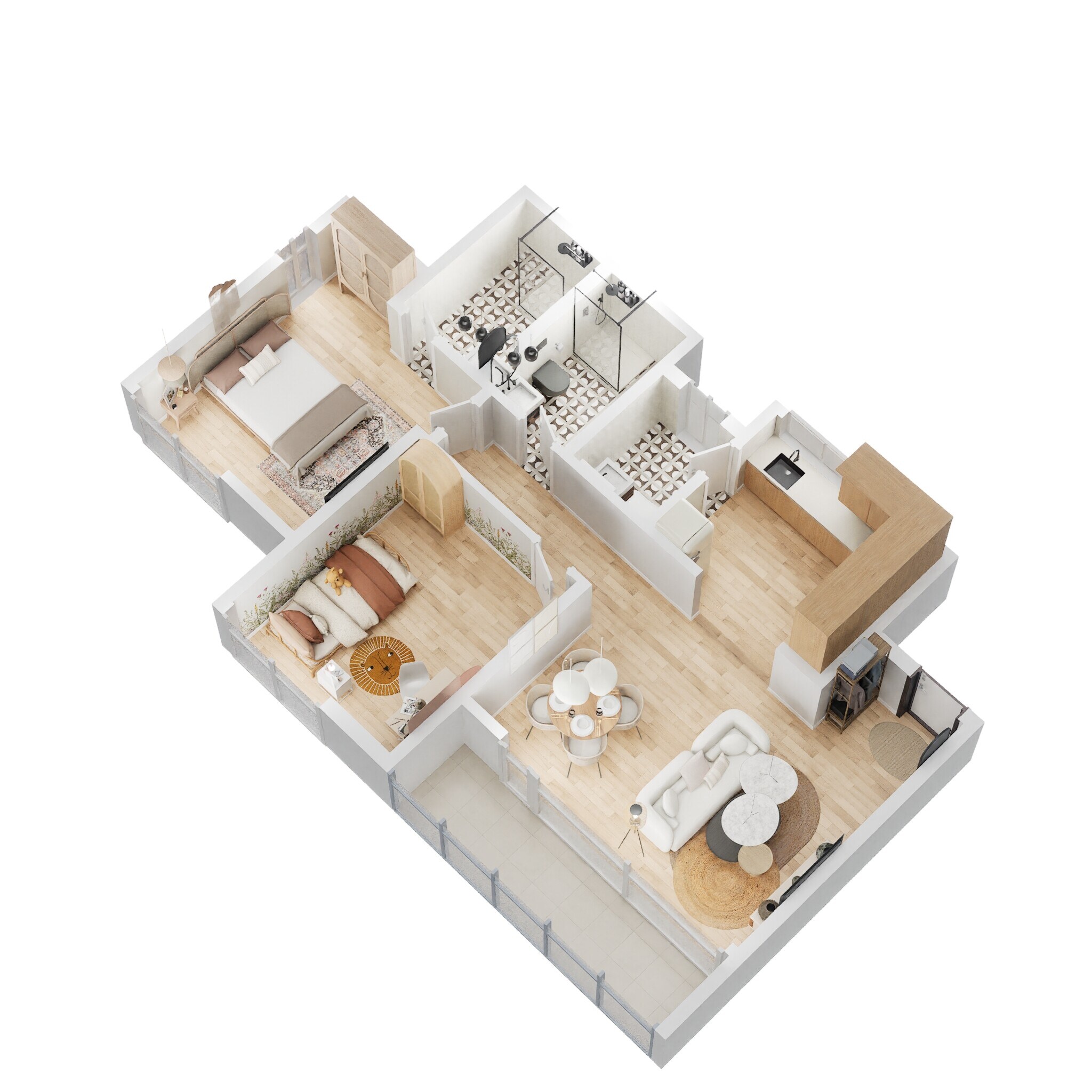 2 BHK 1137 Sq. Ft. Apartment