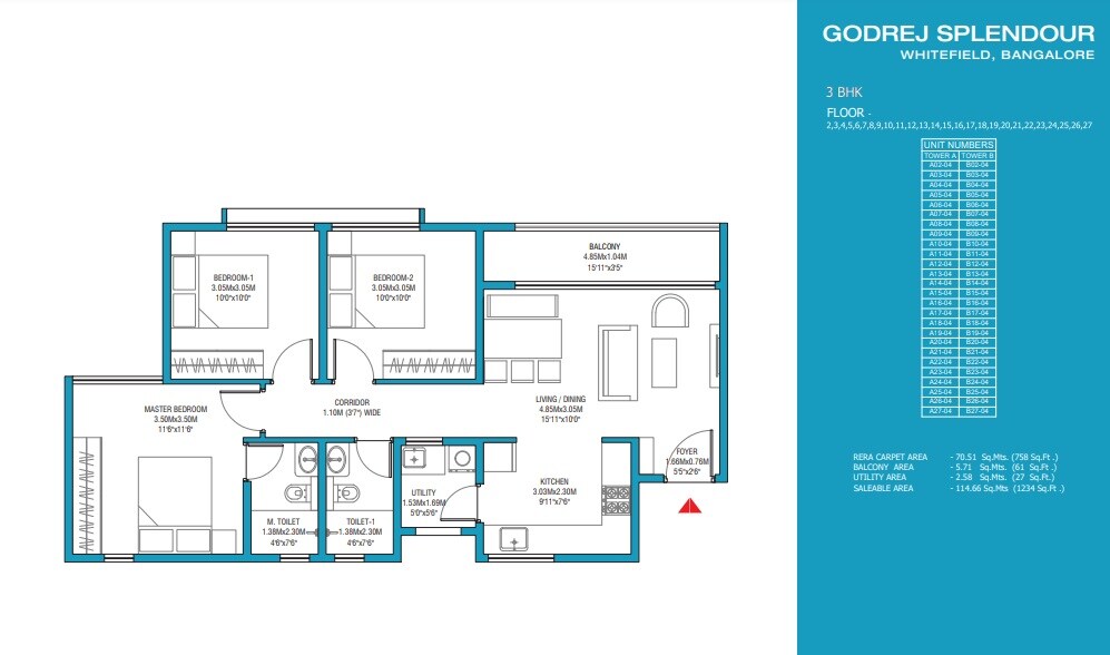 Other, godrej-splendour 3 Bedroom 1234 Sq.Ft. Apartment In Domsandra Bangalore 8155528