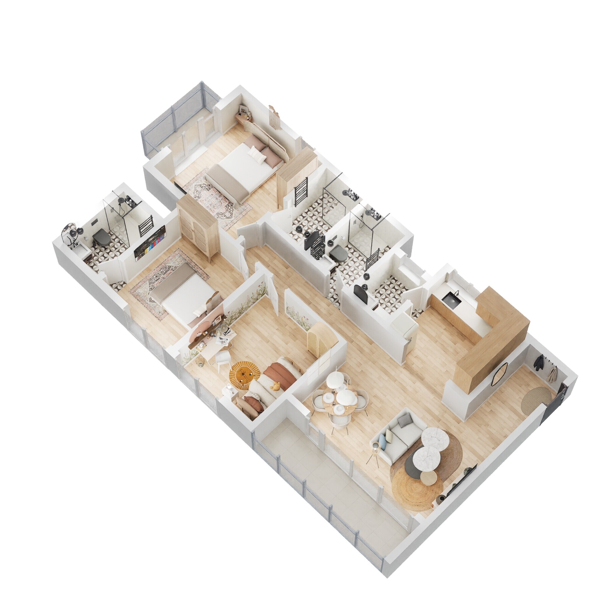 3 BHK 1529 Sq. Ft. Apartment