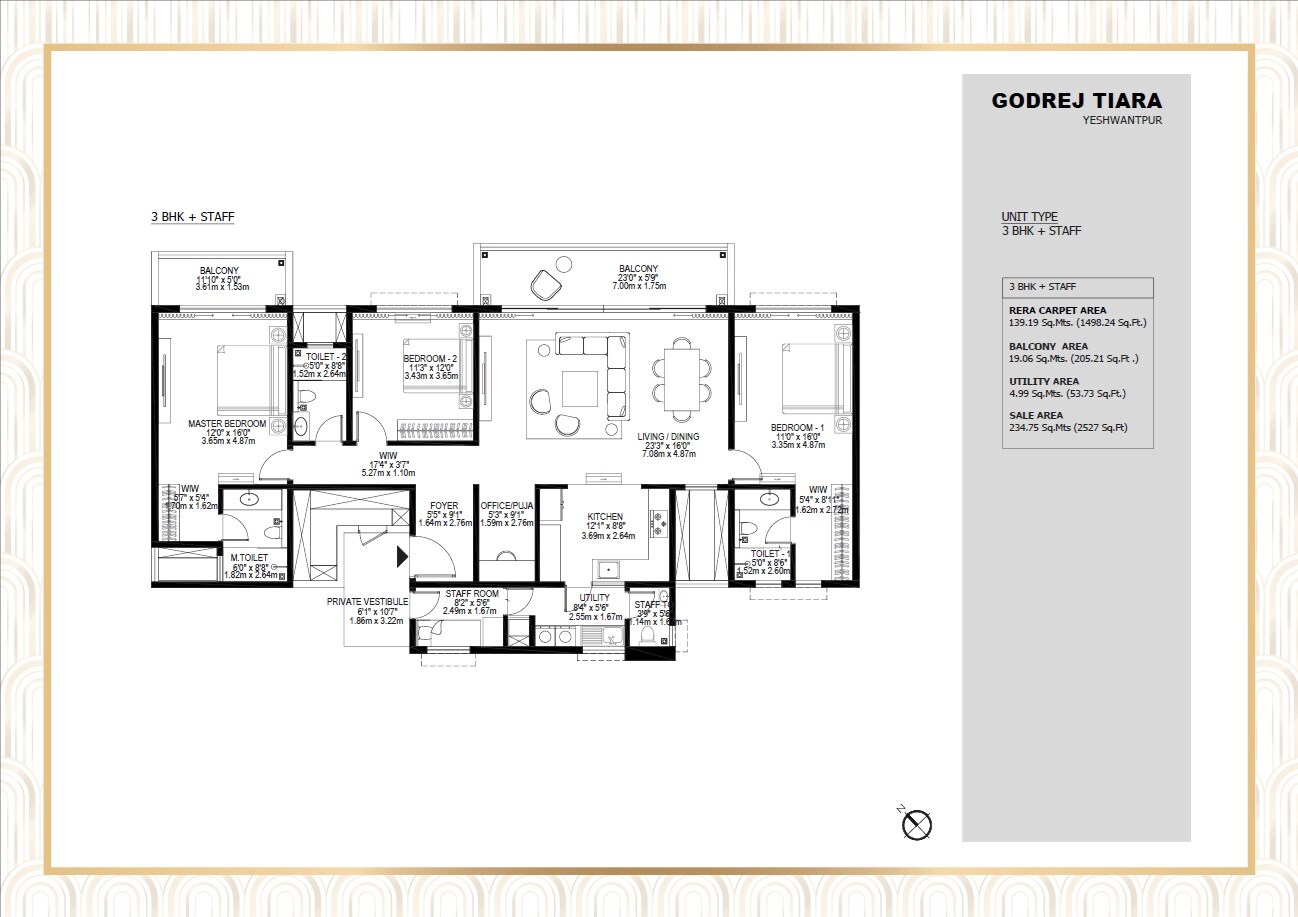 Other, godrej-tiara 3 Bedroom 2539 Sq.Ft. Apartment In Yeshwanthpur Bangalore 9236374
