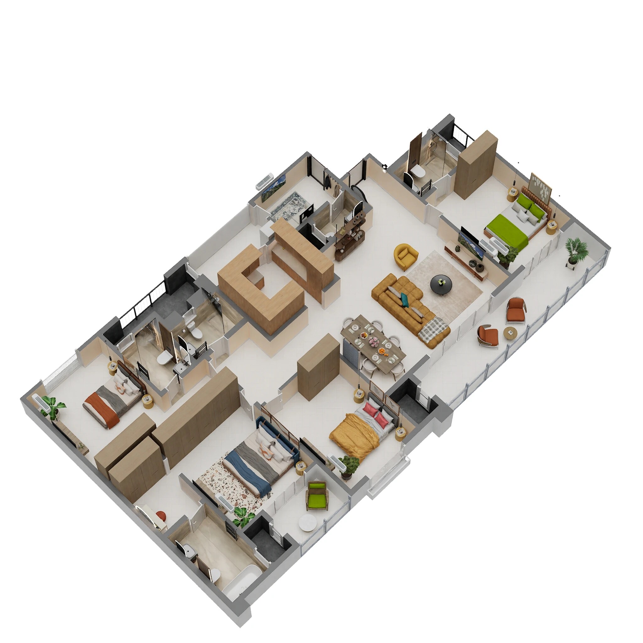 4 BHK 2915 Sq. Ft. Apartment