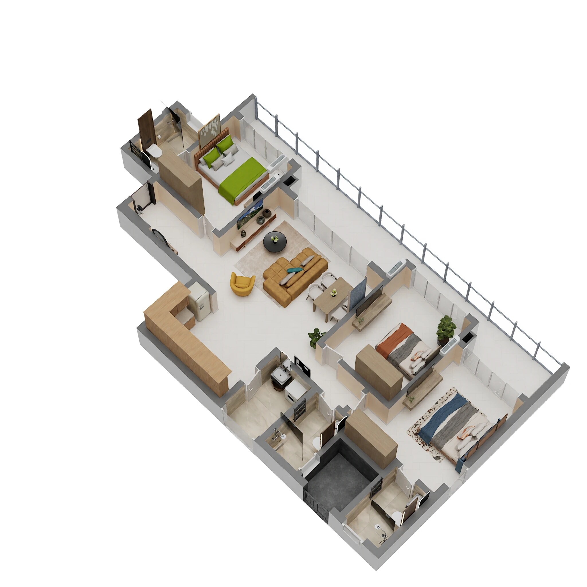 3 BHK 1888 Sq. Ft. Apartment